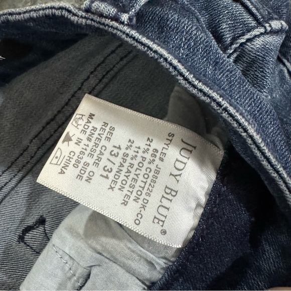 JUDY BLUE Jeans Relaxed Fit Speckled Womens Size 13/31 Blue JB88226 Splattered - Picture 8 of 9